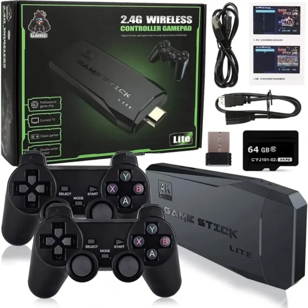 64G Built-in 20000 Games Stick 2 Wireless controller gamepad 4K HD Video game Console